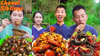 HOT Pork Knuckle Eating Challenge🤤  Village Funny Mukbang 2022  Chinese Food  Yummy Pork Recipes [upl. by Xed]