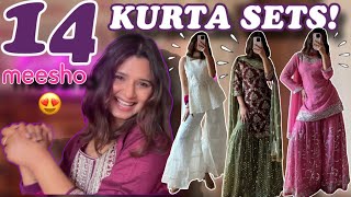 Wedding Wear Kurta Sets from MEESHO💗  HUGE Tryon Haul  Honest Review  Rupal Yadav [upl. by Bond]