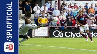 Arvydas Novikovas Goal Hearts 22 Inverness CT 18082012 [upl. by Tubb417]