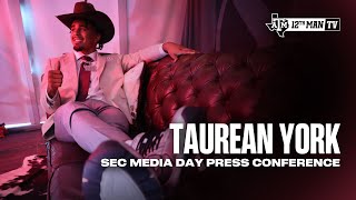 SEC Media Day Taurean York [upl. by Nesyrb]