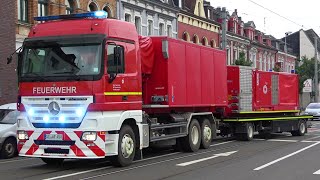 HOCHWASSER IN MÜLHEIM AN DER RUHR  Einsatzfahrt HFS Werkfeuerwehr Ruhr Oel BP GELSENKIRCHEN [upl. by Neffets682]