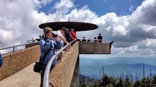 Clingmans Dome Observation Tower Great Smoky Mountains National park [upl. by Peterman]