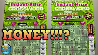 INSTANT 2 MILLION PRIZE CROSSWORD SCRATCH OFF TICKETS💰😁🤞 [upl. by Bringhurst236]