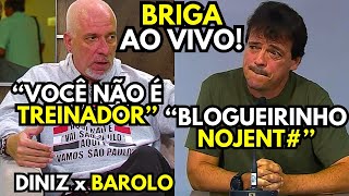 BRIGA AO VIVO BAROLO CRITICA DINIZ E GERA CONFUSÃO EM PROGRAMA [upl. by Niuqauj]