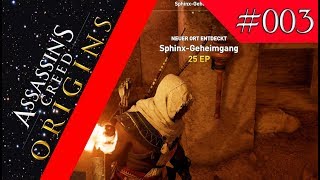 Assassins Creed Origins  Sphinx  Geheimgang  Fundort Gameplay [upl. by Heiner]