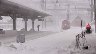 SBB snowtime in GöschenenGotthardSwitzerland [upl. by Carmelia258]