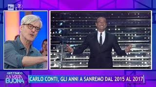 Carlo Conti torna a Sanremo quotMusica sempre al centroquot  La Volta Buona 22052024 [upl. by Nanete]