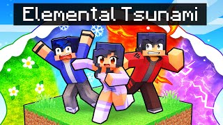 Trapped by an ELEMENTAL TSUNAMI In Minecraft [upl. by Azenav990]