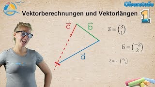 Vektorberechnungen und Vektorlängen  Vektorrechnung Gymnasium StrandMathe  Übung 1 [upl. by Quill512]