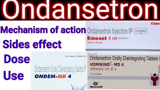 Ondansetron Ondem tablet 4mg 8mg in hindi Mechanism of action sides effect Dose Use [upl. by Heidt436]