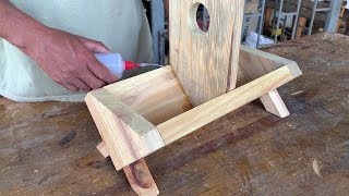 Great Woodworking Project  Birdhouse with Boat Shape Design and Canopy [upl. by Nageam]