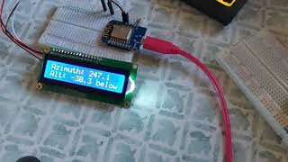 Tracking Moon with an LCD1602 i2c shows Azimuth and Altitude [upl. by Posner]