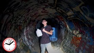 24 HOUR OVERNIGHT CHALLENGE AT THE HAUNTED TUNNEL WTF  FaZe Rug [upl. by Lundquist]