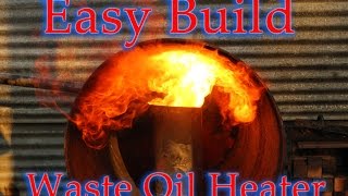 Shed heater easy Build powerful output on waste oil [upl. by Yerffoj]