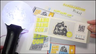 Making BTS Bang Bang Con Tickets 2020 Wristsband amp VIP Pass What to bring to BTS Online Concert [upl. by Lehteb]