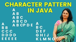 Character Pattern Program in JavaAlphabet Pattern in Java [upl. by Aynos]