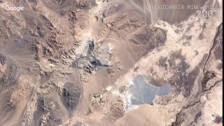 Google Earth Timelapse Chuquicamata Mine Chile [upl. by Gilleod601]