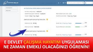 E DEVLET ÇALIŞMA HAYATIM UYGULAMASI İLE NE ZAMAN EMEKLİ OLACAĞINI SORGULAMA [upl. by Aielam793]