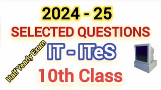 Class 10 half yearly exam 2024 it  Vocational It selected Questions barahaonline youtubeshorts [upl. by Cain]