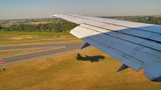 ✈ Blue Air  Old Boeing 737500  Morning arrival at Warsaw✈ [upl. by Wagoner]