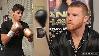 CANELO WATCHES RYAN GARCIA DESTROY THE FIERCE REFLEX BAG INSANE RYAN GARCIA SPEED [upl. by Yniatirb145]