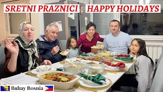 Kuhanje za porodičnu prazničnu večeru u Bosni Cooking for family Holiday Dinner in Bosnia [upl. by Analak589]