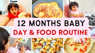 12 MONTHS BABY  DAY amp FOOD ROUTINE  babyfood dayroutine [upl. by Francie]