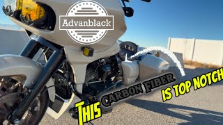 Carbon fiber accents by Advanblack Collab Pt 2  diy bagger harleydavidson ghoST roadglide [upl. by Zelda]