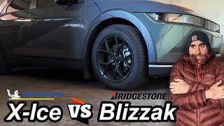 Ioniq 5 Winter Tire Efficiency Testing  Michelin XIce VS Bridgestone Blizzak [upl. by Olnek]