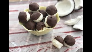 Dolcetti al cocco e cioccolato RICETTA SEMPLICISSIMA PRONTI IN soli 3 MINUTI [upl. by Adnoluy466]