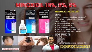 Minoxidil 1052 MINTOP Hair lossHair ReGrowBaldness Doctor Meds Uses In HindiampEngSub [upl. by Rim]