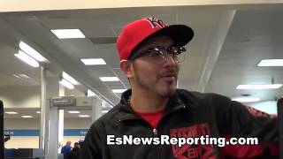 Brandon Rios At The Airport Heading To Denver To Close Camp For Alvarado 3 Fight [upl. by Aneehsirk622]