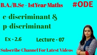 Singular Solution And General Solution of Differential Equation ODE Sem 2nd BABSc  1st Year [upl. by Rehotsirhc216]