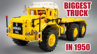 The biggest truck rebuilt in Lego Technic  Berliet T100 [upl. by Tamaru226]