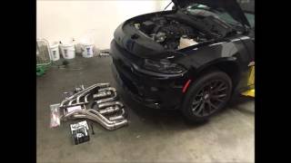 2015 Dodge Charger 64L SRT Dynatech Long Tube Headers Install [upl. by Evadne]