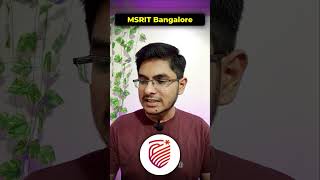 MS Ramaiah MSRIT Bangalore short Review prabhatranjan engineeringcollege engineering [upl. by Valeta]