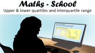 Upper and lower quartiles and Interquartile Range IQR Maths GCSE lesson Maths  School [upl. by Idette]