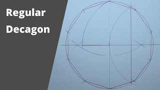 How to draw a decagon inside a circle [upl. by Ramona]