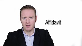 Affidavit  Meaning  Pronunciation  Word World  Audio Video Dictionary [upl. by Zaob]