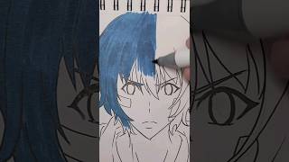 How I Draw Anime Hair and Eyes Sung Jinwoo  Solo Leveling drawing anime shorts [upl. by Trebeh]