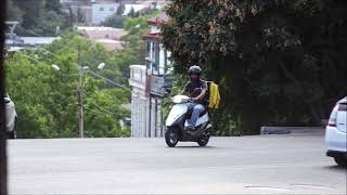 Moped Honk and Passing Sound Effect  City Sounds [upl. by Nonnaehr]