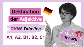 Deklination der Adjektive OHNE Tabellen ENDLICH verstehen  Übungen  MiniUnterricht mit Yuliia [upl. by Sileray]