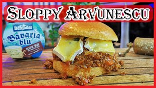 Sandwich Sloppy Joe cu Bavaria Blu  Bergader  Sloppy Joes Burger  Chef Florin Arvunescu [upl. by Iborian]