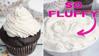 How To Make Whipped Cream Frosting 😍 The BEST [upl. by Idnis]