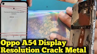 Oppo A54 Display Resolution Crack Metal Display Replacement HM Tec [upl. by Ateekahs593]