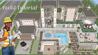 Sims Freeplay  Modern Luxury Mansion ✨ Live Build 🛠 [upl. by Amii]