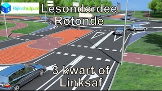 Rotonde 3 kwart of linksaf  Roundabout 3th exit [upl. by Yngad445]