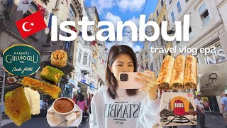 istanbul travel vlog  grand bazaar karakoy turkish street food cafe hopping baklavas EP2 [upl. by Airom]