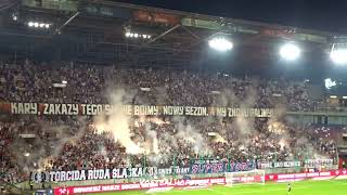 Torcida Górnik pyroshow • Górnik Zabrze  Pogoń Szczecin 10 02032024 [upl. by Annil]