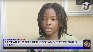 11 Year Old Sits PEP CSEC and City of Guild Exams  TVJ News [upl. by Leighland]